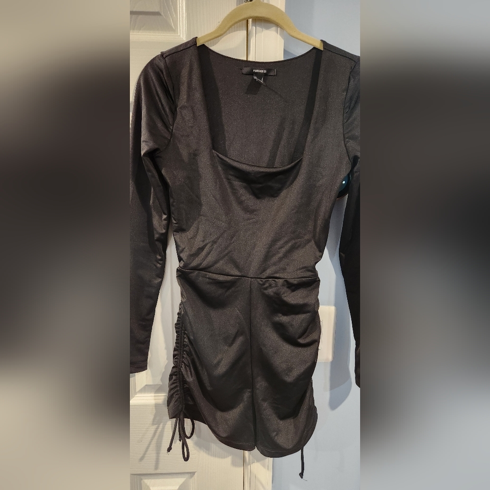Forever 21 black body con short romper